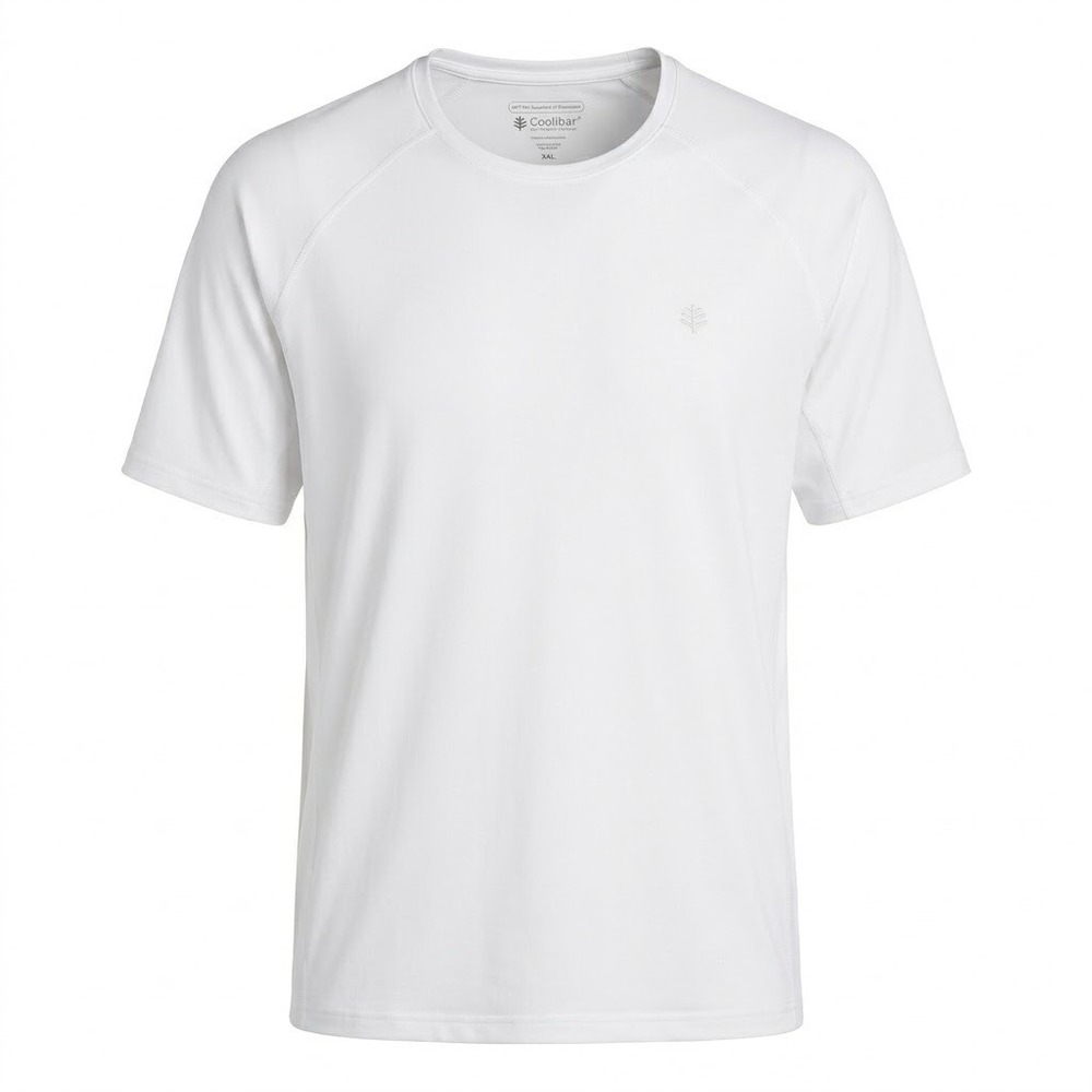 Coolibar Men's 2XL White UPF 50+ Sun Protection Performance T-Shirt XXL